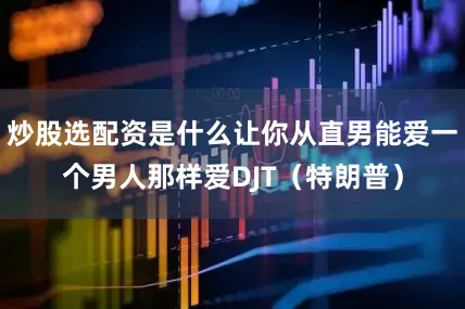 炒股选配资是什么让你从直男能爱一个男人那样爱DJT（特朗普）